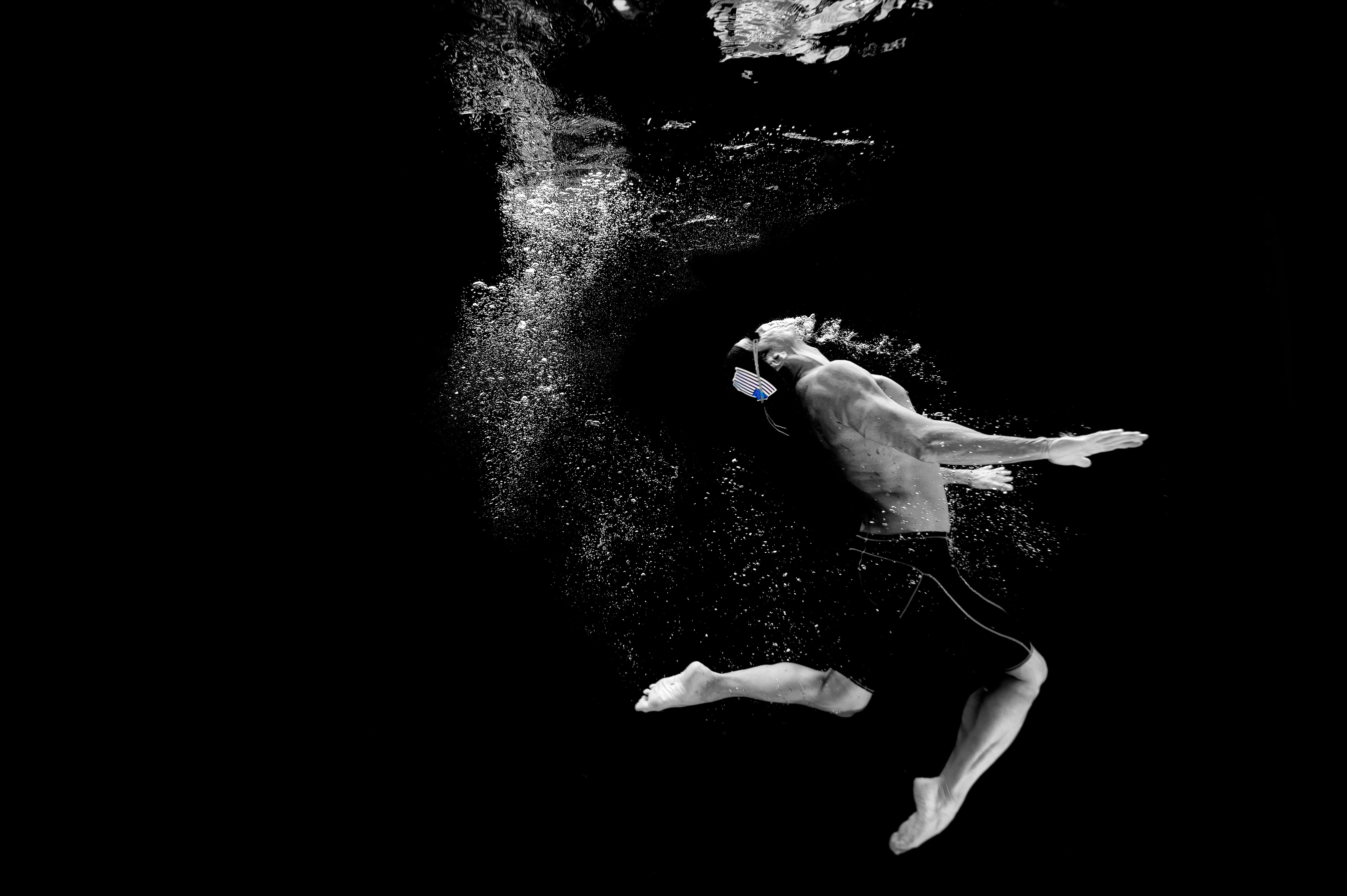 Alex Kostich Underwater by Mike Lewis