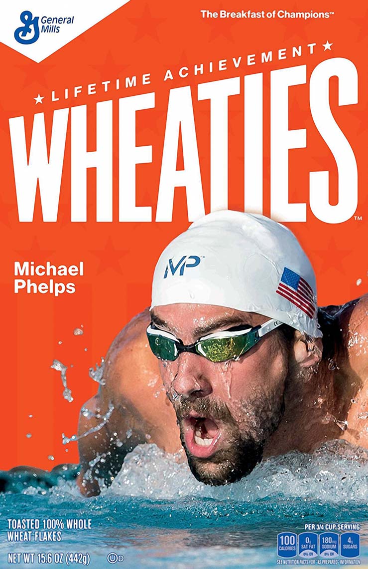 Michael Phelps Wheaties Box by Mike Lewis