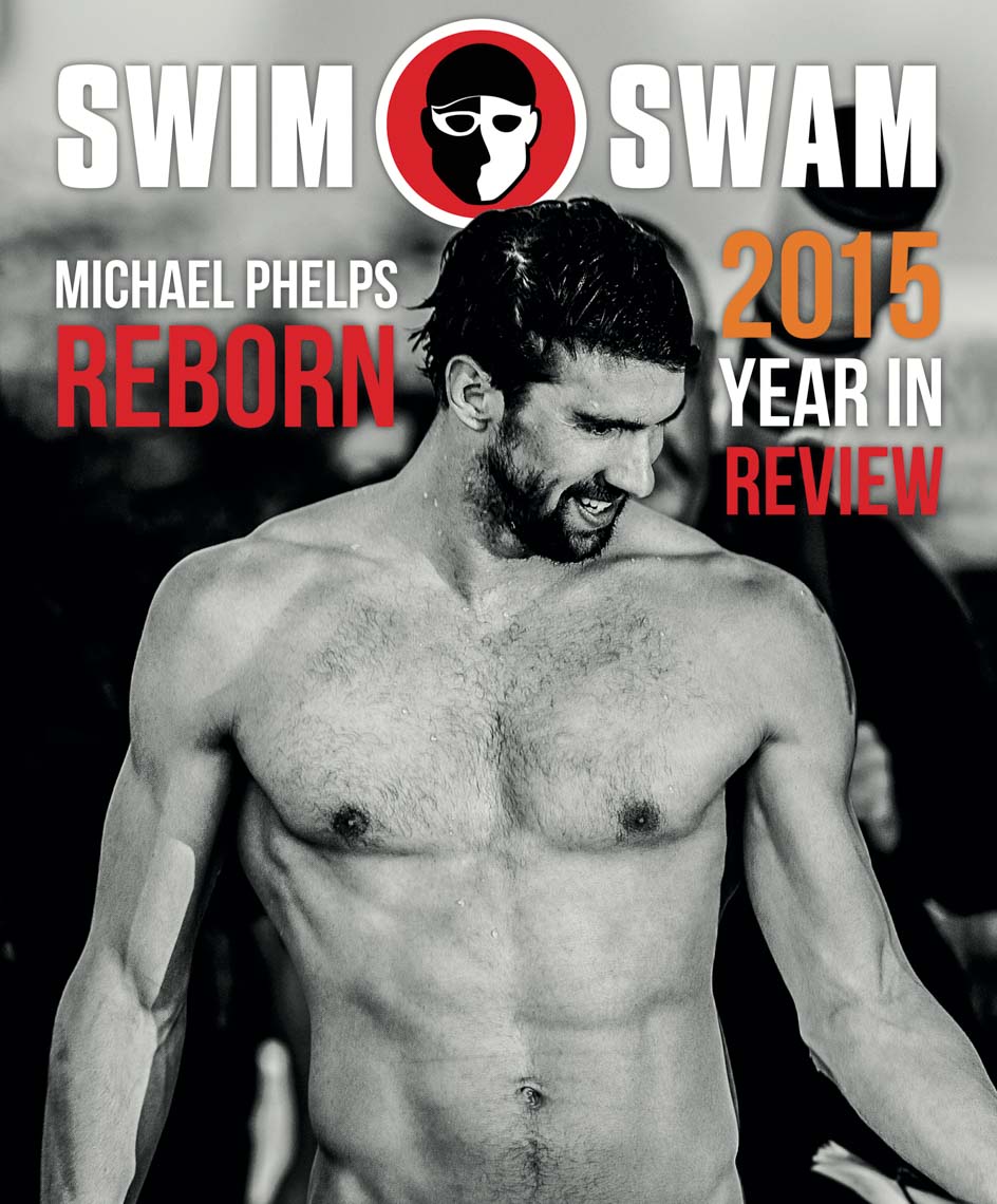 SwimSwam magazine Michael Phelps by Mike Lewis